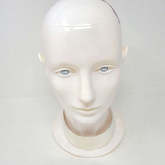 Sterling Silver Cuff Necklace Signed By Artist LEX - Picture 3 of 7